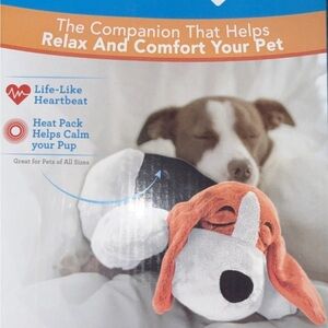 Plush Calming Dog Toy with Heat Pack - Gray & Orange